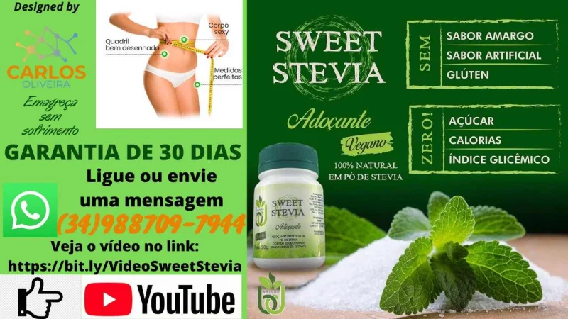 Sweet Stevia Adoçante 100% Natural