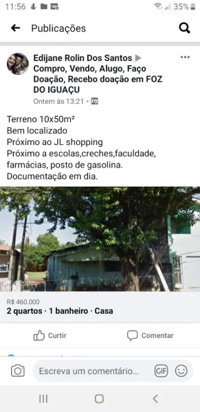 Terreno com Casa