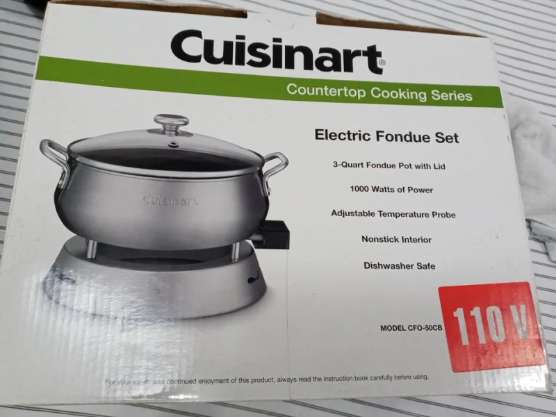 Panela Elétrica Cuisinart para Fondue, Aço Escovado, 110v, 1000w