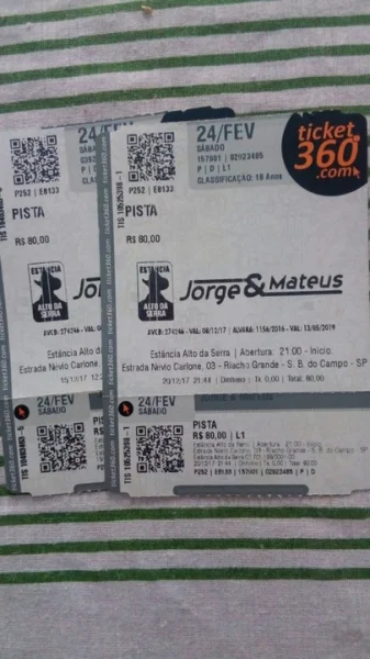 Ingressos Show Jorge e Mateus