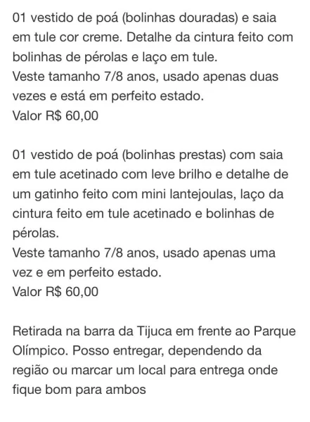 Vestido de Festa Infantil