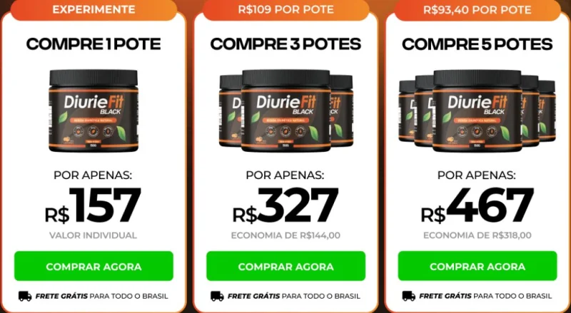 Diuriefit Black Pó Emagrecedor