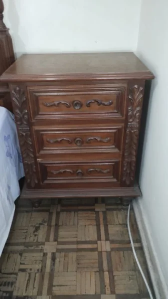 Par de Mesinha de Cabeceira 3 Gavetas de 1982