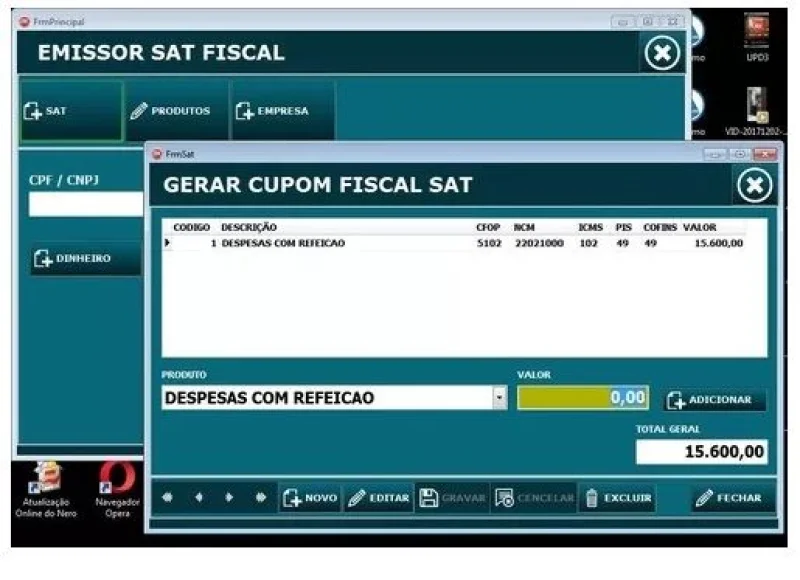 Emissor de Cupom Fiscal Sat
