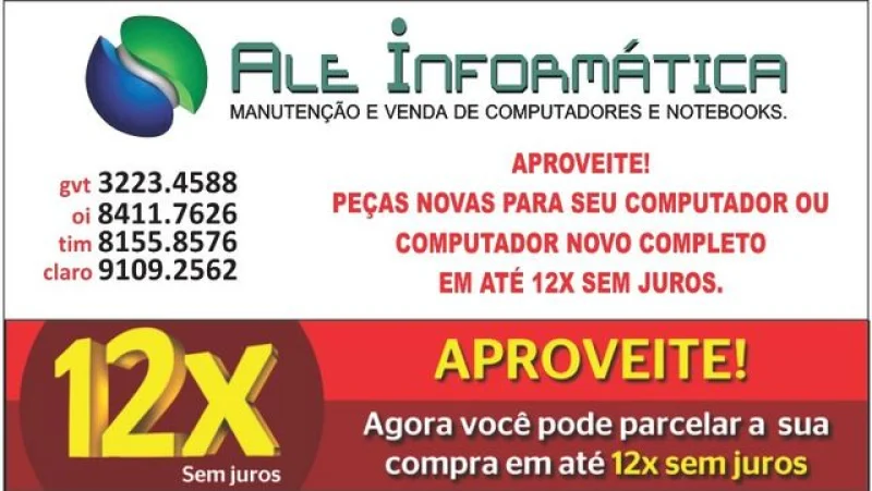 Venda de Computadores e Notebooks Novos em Até 12x sem Juros