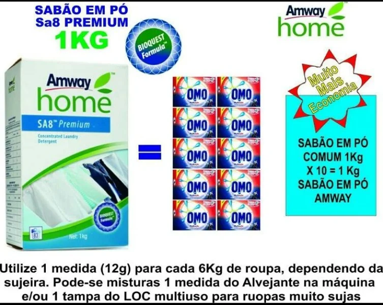 Sabão em Pó Concentrado e Biodegradável Amway