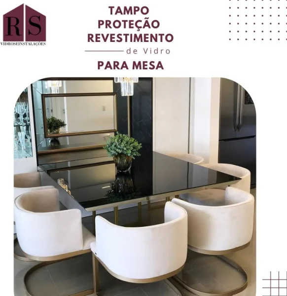 Tampo para Mesa de Vidro - Troca/substituição para Caso de Quebra