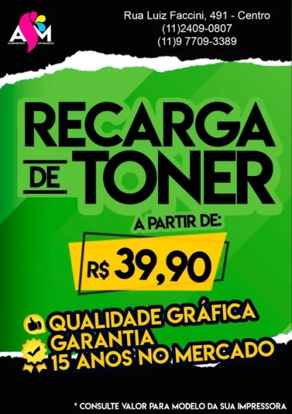 Toners Compatíveis Novos para Impressora e Recargás – Asm Suprimentos