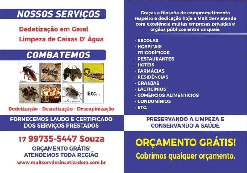 Dedetizadora em Nhandeara