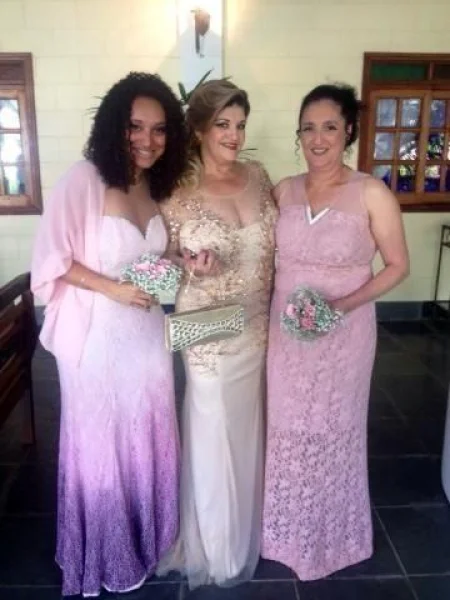 Vestido Dourado de Casamento Mãe da Noiva