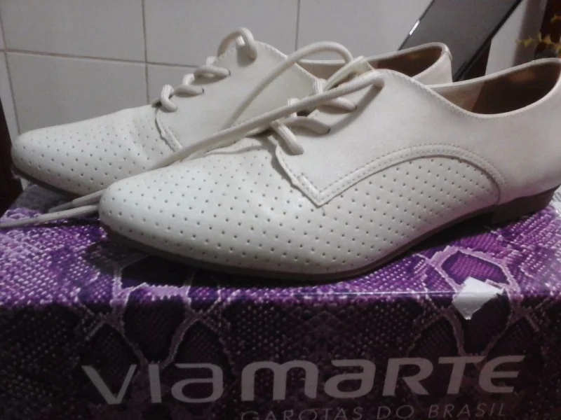 Sapato Oxfort Bege(off White) Via Marte Nº 36