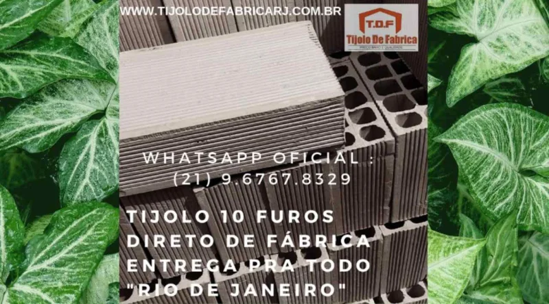 Tijolo Direto de Fábrica Whatsapp: (21) 9.6767.8329 Comendador Levy Ga