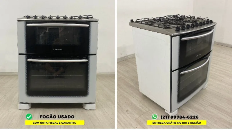 Fogão Usado Electrolux 6 Bocas Duplo Forno (garantia e Nota Fiscal)