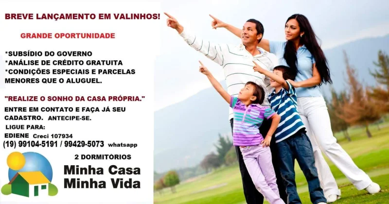 Breve Lançamento de Apartamento Minha Casa Minha Vida em Valinhos Antecipe SE