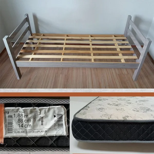 Vendo Cama e Colchão Solteiro