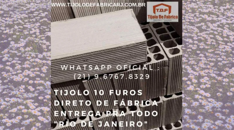 Tijolo Direto de Fábrica Whatsapp: (21) 9.6767.8329 Varre-sai - RJ