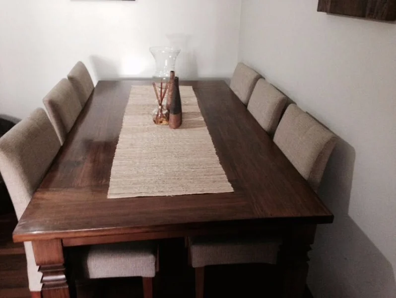 Mesa de Madeira de Demolição com 6 Cadeiras