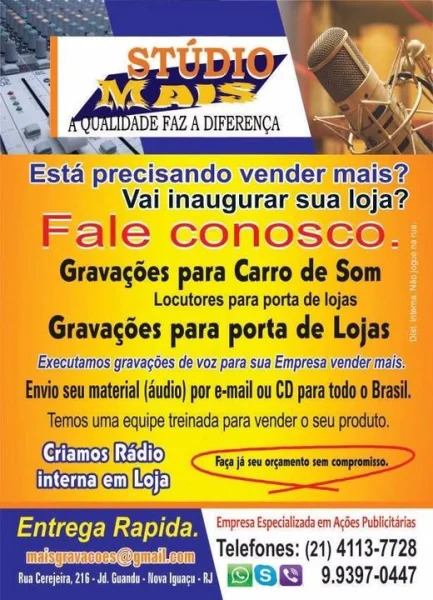 Grave Sua Propaganda com Locutor Profissional