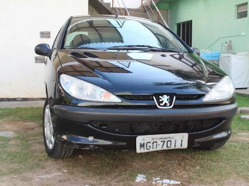 Peugeout 206 1.4 Preto Flex 2007/2008