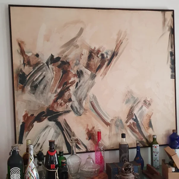 Tela grande - Larg: 132cm Alt: 112cm.Pintura em acrílico.