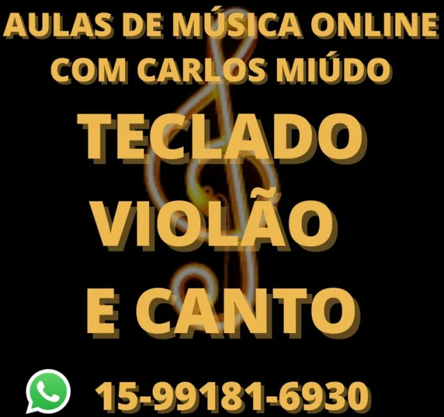 Aulas de Canto Teclado ou Violão