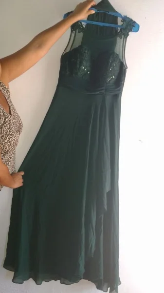 Vestido de Festa Verde Mato