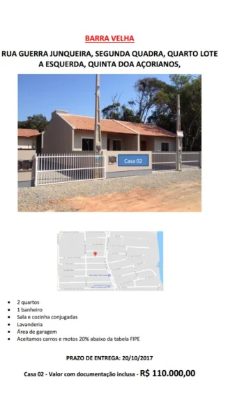 Casas em Barra Velha