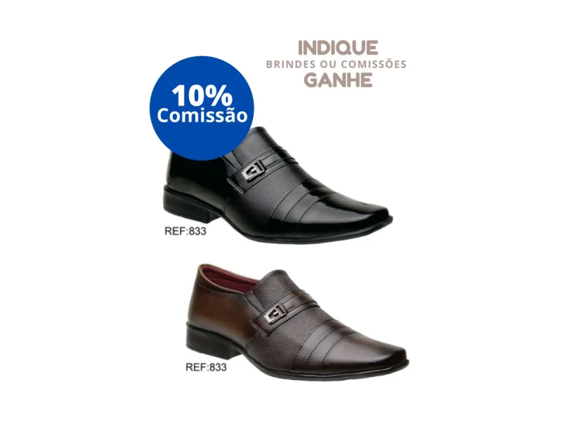 Sapato Social Masculino Couro Eco Conforto Flex