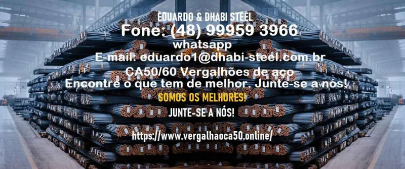 Ferro para Construção Nacional Ca50/60 Barras Retas Dhabi Steel