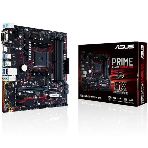 Placa-mãe Asus Prime B450m Gaming/br Amd Am4 Matx Ddr4