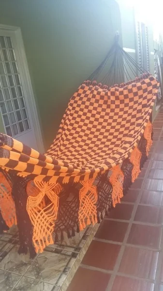 Rede Dama Laranja com Preto