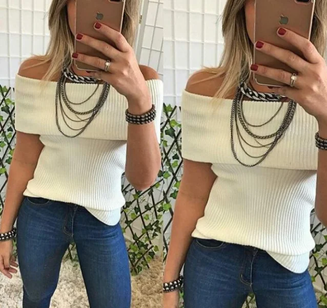 Blusa Ombro a Ombro Trico