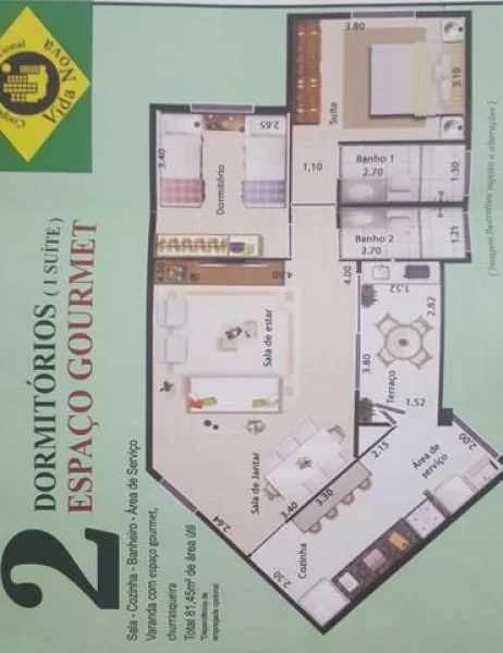 Apartamento Cota Cooperativa Vida Nova