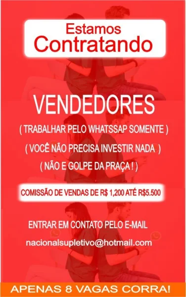 Precisa de Vendedores