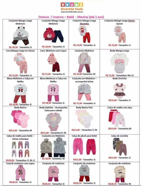 Roupas Outono / Inverno para Bebês e Crianças