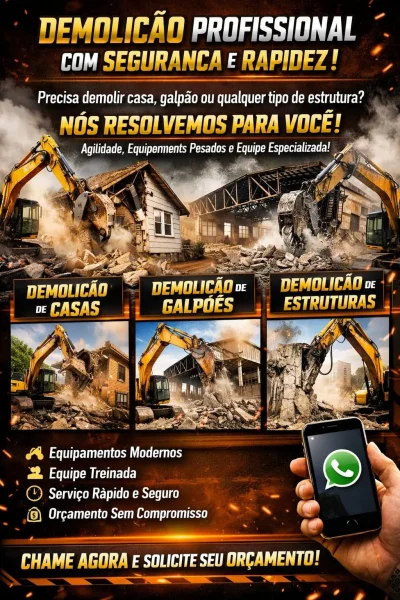 Seriço de Demolição Residencial e Comercial