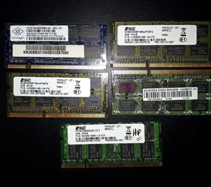 Lote Hds e Memórias Notebook
