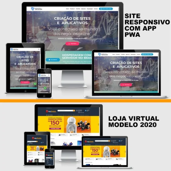 Criação de Sites, Marketplace e Aplicativos Pwa