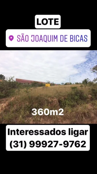 Vendo Lote em São Joaquim de Bicas