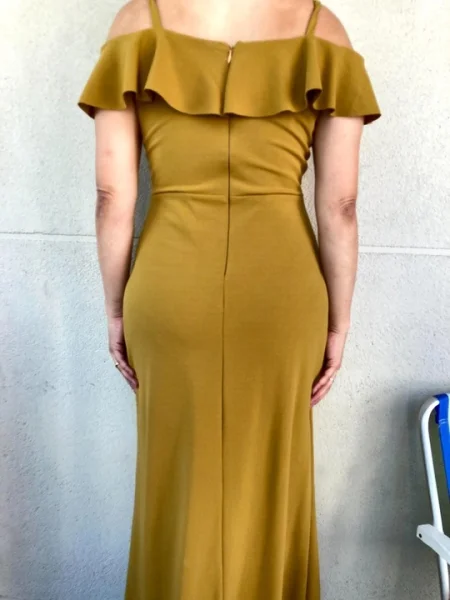 Vestido Longo Mostarda (amarelo Queimado) 42 (m)