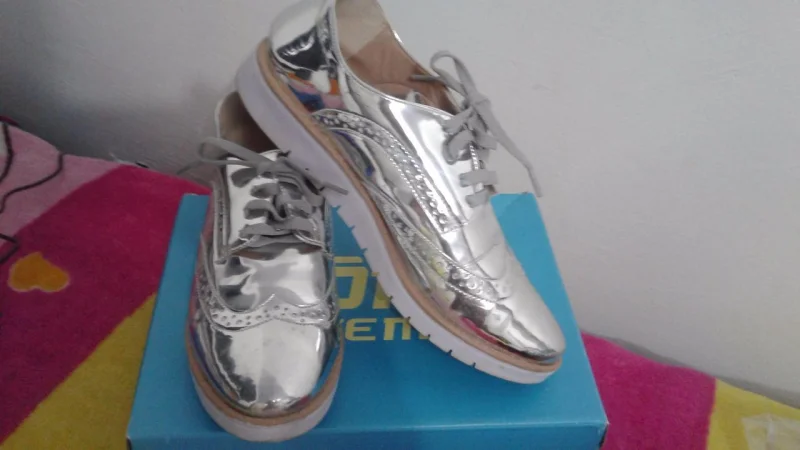 Sapato Oxford Prata N39