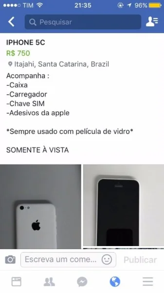 *caixa *carregador *chave Sim *adesivos da Apple *sempre Usado com Película de Vidro *a