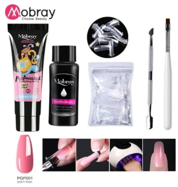 Conjunto Completo para Unhas com Cola de Extensão e Ferramentas