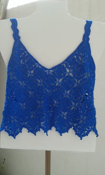 Cropped Regata Crochê