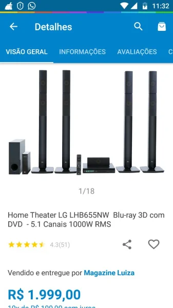 Vendo Home Theater Lg Seminovo
