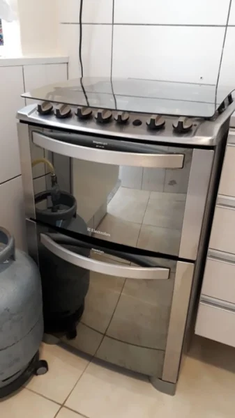 Fogão Electrolux Inox Forno Duplo Usado