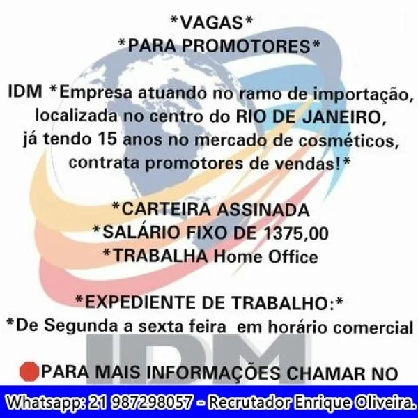 Promotores de Vendas Home Office