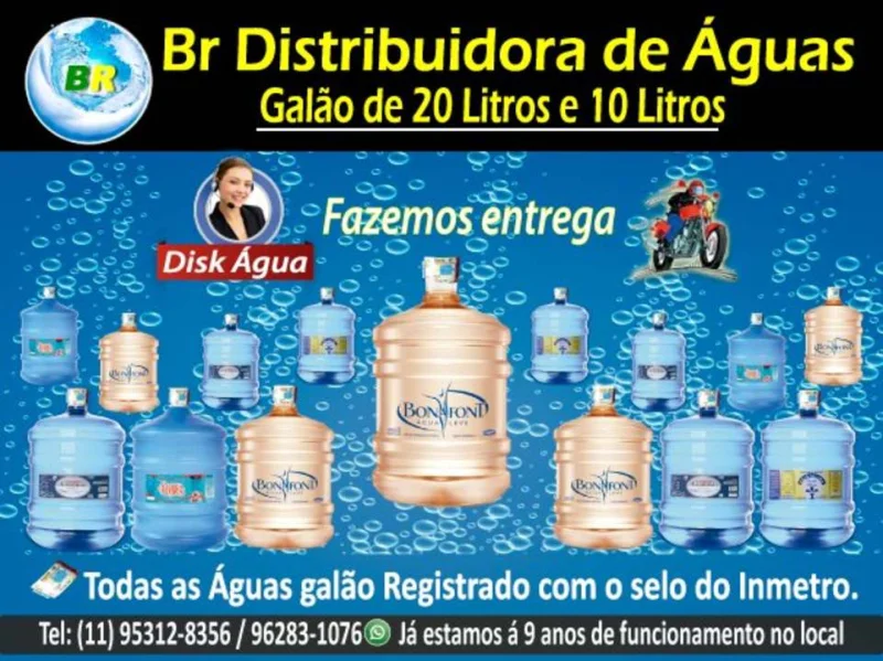 Entregas de águas em Guarulhos Jardim Tranquilidade