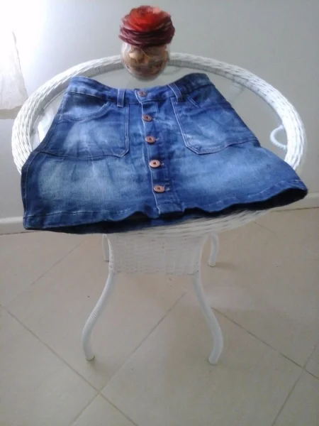 Saia Jeans de Botão Cos Alto N 40