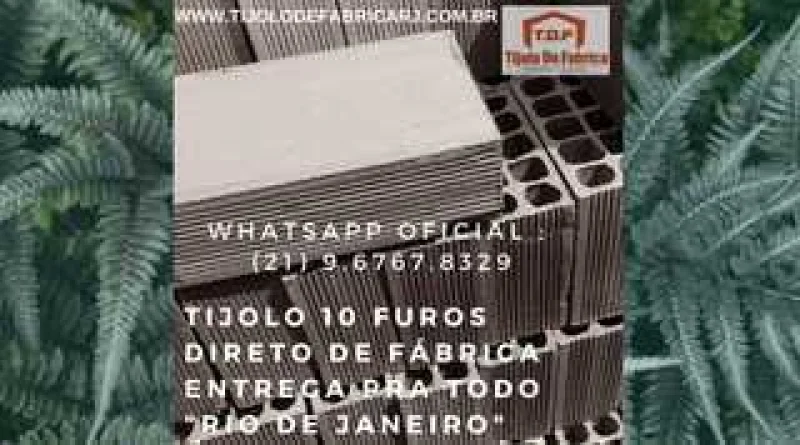 Tijolo Direto de Fábrica Whatsapp: (21) 9.6767.8329 São Fidélis- RJ